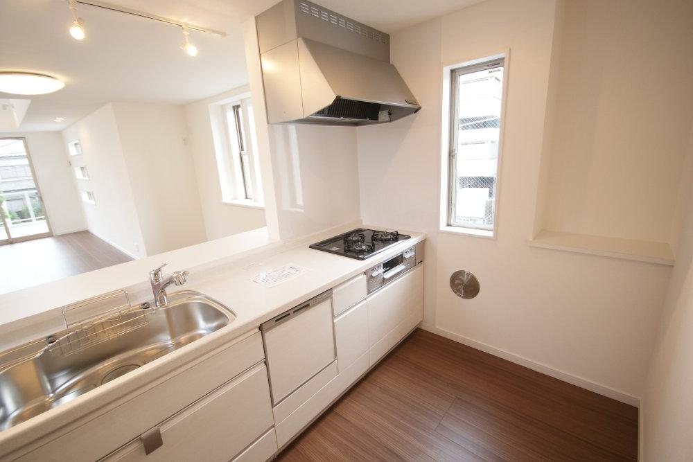 Same specifications photo (kitchen). Dishwasher with a kitchen. Simple you, but water purifier is also standard equipment (construction cases)