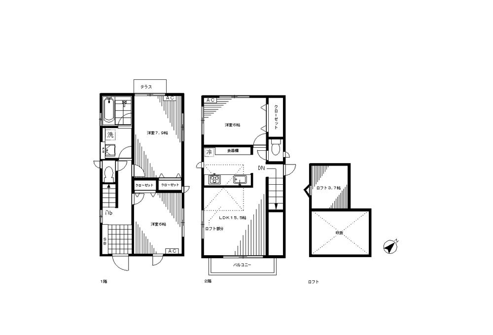 Floor plan. 62,800,000 yen, 3LDK, Land area 103.71 sq m , Building area 82.8 sq m