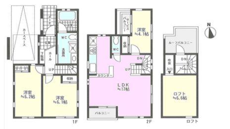 Floor plan. 54,800,000 yen, 3LDK, Land area 70.37 sq m , Building area 79.68 sq m