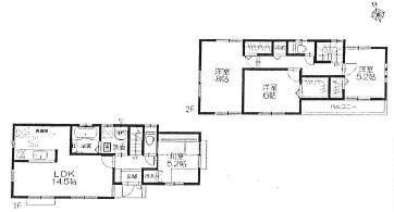 Floor plan. 65,800,000 yen, 4LDK, Land area 120 sq m , Building area 95.22 sq m