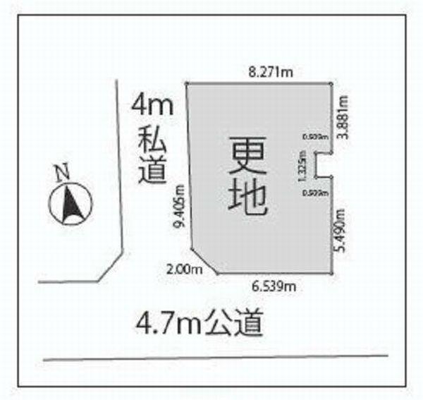 Compartment figure. Land price 49,800,000 yen, Land area 84.77 sq m