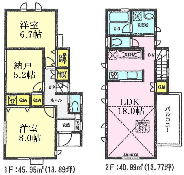 Floor plan. (C Building), Price 62,800,000 yen, 2LDK+S, Land area 103.98 sq m , Building area 86.94 sq m