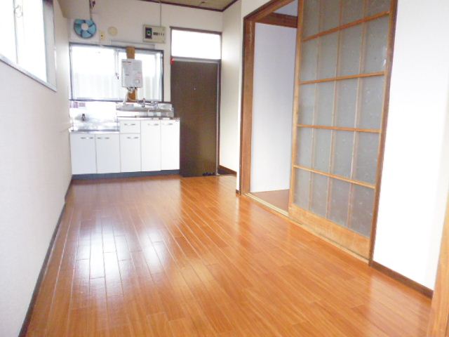 Kitchen. The window is a lot because it is a corner room