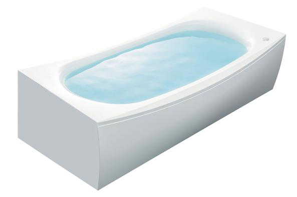 Bathing-wash room.  [Cradle bathtub] New sensation as wrapped in the cradle.