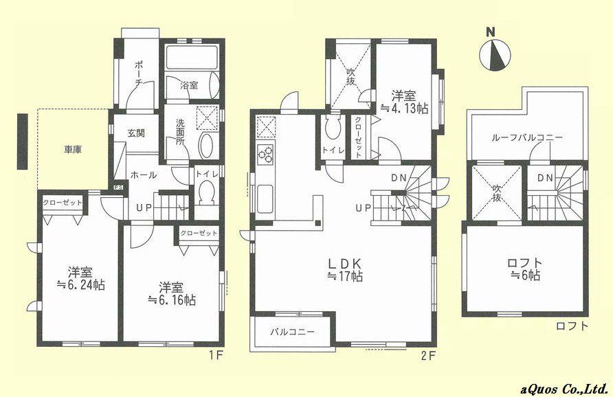 Floor plan. 54,800,000 yen, 3LDK, Land area 70.37 sq m , Building area 79.68 sq m