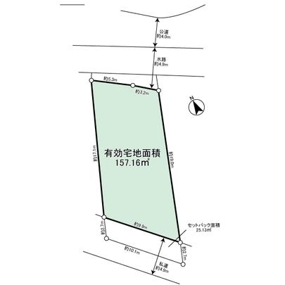Compartment figure. Seddo on the south driveway width about 4.9 meters! ! A population of between a 9.9 m ☆