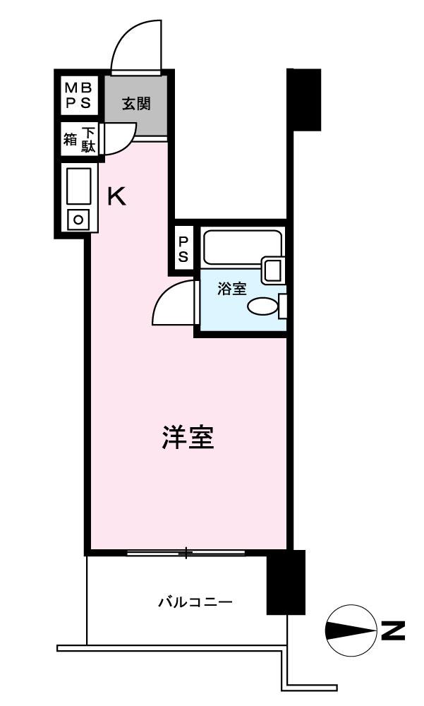 Floor plan. Price 6.6 million yen, Occupied area 16.32 sq m , Balcony area 3.64 sq m