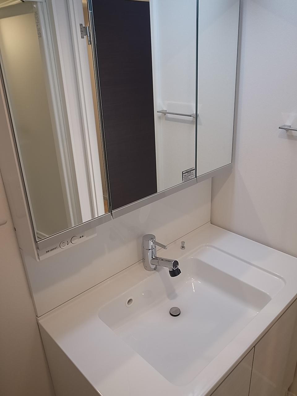 Wash basin, toilet. Bathroom vanity Renovation completed