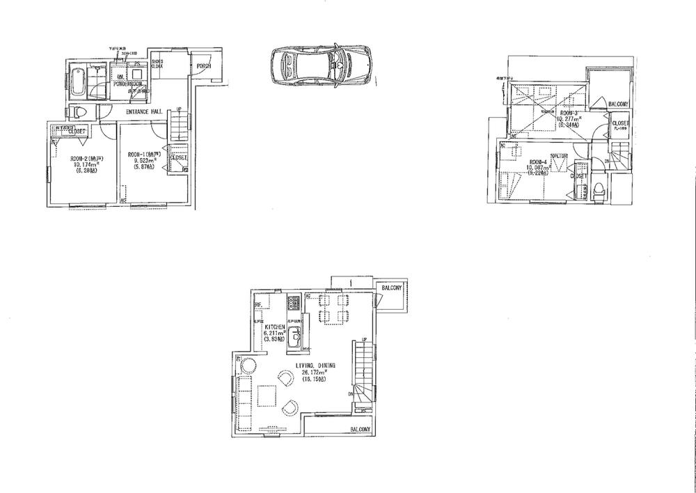 Floor plan. (C), Price 63,800,000 yen, 4LDK, Land area 78.93 sq m , Building area 102.77 sq m