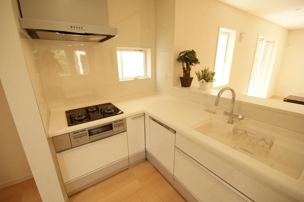 Kitchen. Dishwasher with slide type face-to-face kitchen