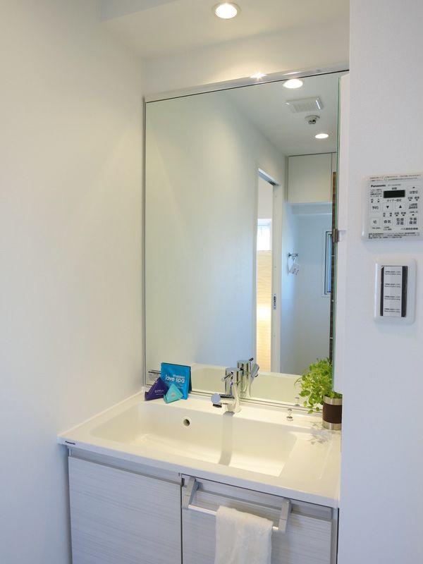 Wash basin, toilet. Interior was completed