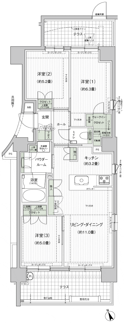 Floor: 3LDK, occupied area: 68.19 sq m, Price: 54,580,000 yen, now on sale