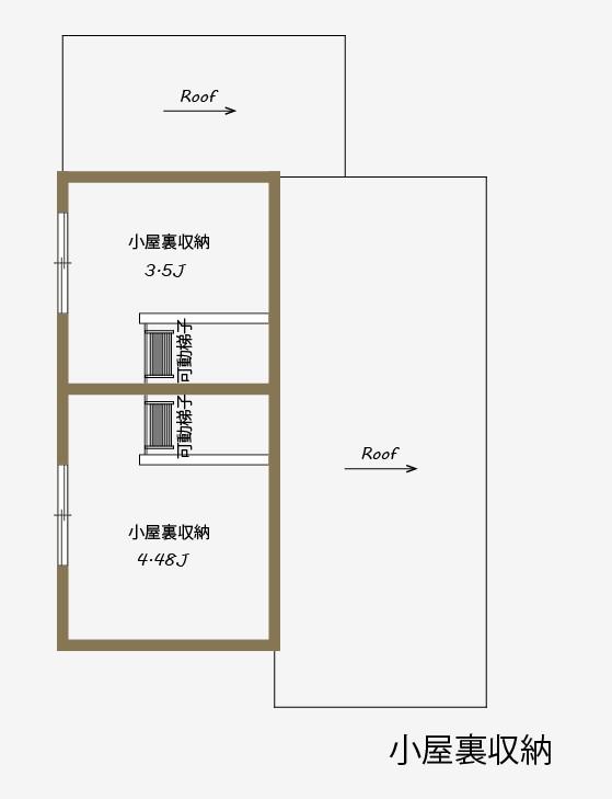 Floor plan. Shimo Igusa Phase 1 Building 2 - attic storage