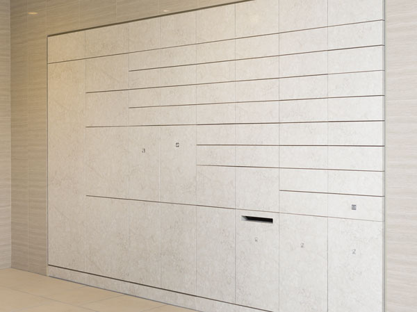 Common utility.  [Set postal receive an integrated delivery box] The luggage at the time of absence by simply holding the non-contact key leaders can receive 24 hours. Dial lock and room number display ・ It simplifies operation by eliminating confirmation window, Privacy resistance even we have extended. (Same specifications)