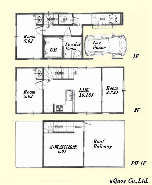 Floor plan. 41,800,000 yen, 3LDK + S (storeroom), Land area 48.47 sq m , Building area 64.03 sq m