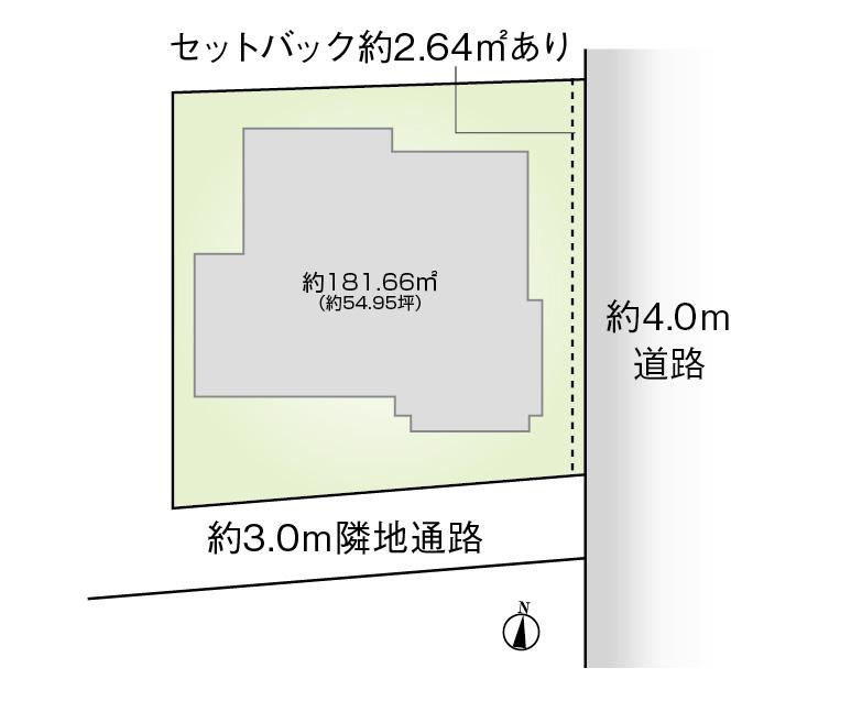 Compartment figure. Land price 45,300,000 yen, Land area 184.3 sq m