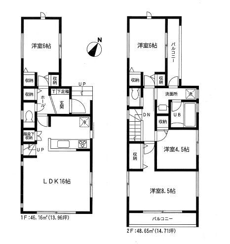 Floor plan. Honan to elementary school 370m