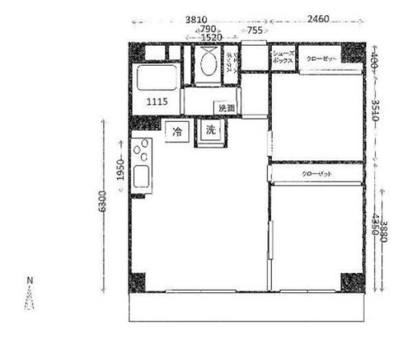 Floor plan. 3DK, Price 24,800,000 yen, Footprint 59.4 sq m , Balcony area 8.58 sq m