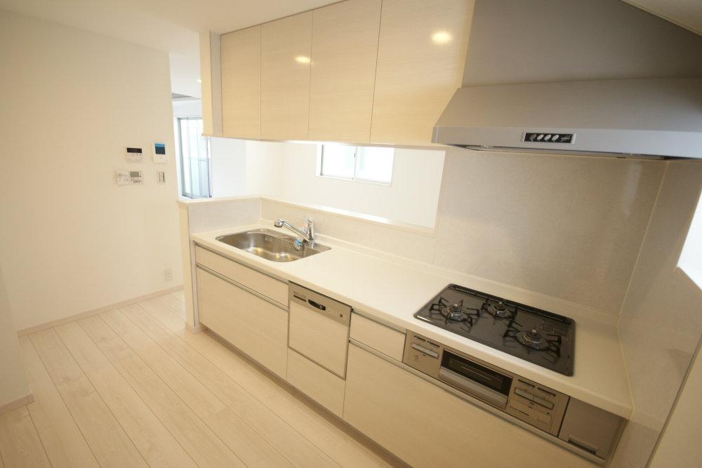 Kitchen. Living room overlooking the kitchen. Also features a dishwasher (construction cases)