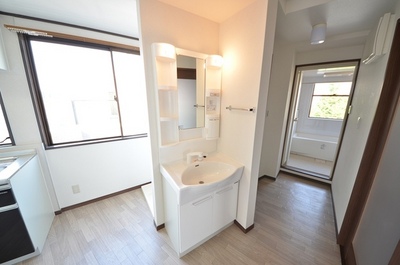 Washroom. There are convenient independent wash basin