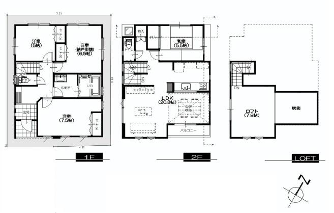 Floor plan. 61,050,000 yen, 4LDK, Land area 109.94 sq m , Building area 99.92 sq m