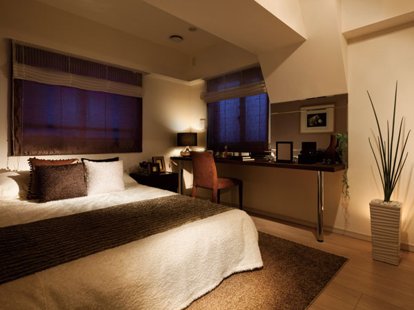 Interior.  [bedroom] (More than the published photograph of the model room 70A type)