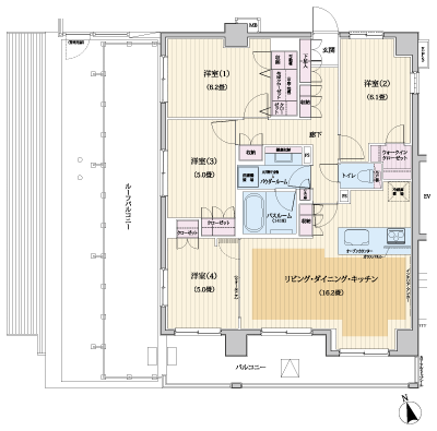 Floor: 4LDK + Wic, the occupied area: 86.53 sq m, Price: 77,900,000 yen, now on sale