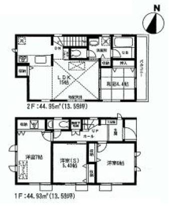 Floor plan. (C Building), Price 49,800,000 yen, 4LDK, Land area 78.06 sq m , Building area 89.88 sq m
