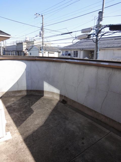 Balcony. Large roof balcony.