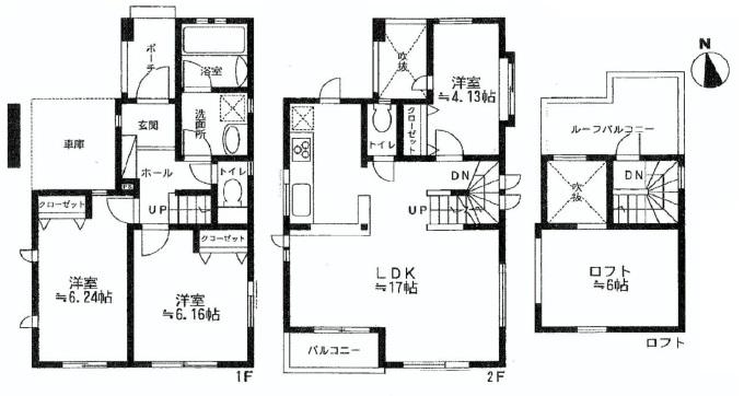 Floor plan. 54,800,000 yen, 3LDK, Land area 70.37 sq m , Building area 79.68 sq m