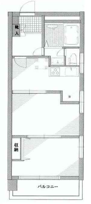 Floor plan. 2K, Price 14.8 million yen, Occupied area 32.67 sq m , Balcony area 2.9 sq m