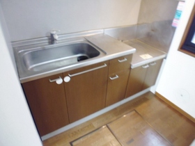 Kitchen. Gas stove 2 burners installed Allowed