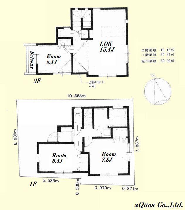 Floor plan. 57,800,000 yen, 3LDK, Land area 77.1 sq m , Building area 80.9 sq m