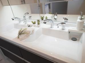 Side-by-side twin bowl type of vanity that can be used (sale completed compartment)