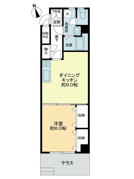 Floor plan. 1DK, Price 17.8 million yen, Occupied area 40.09 sq m floor plan