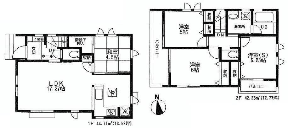 Floor plan. 59,800,000 yen, 4LDK, Land area 86.95 sq m , Building area 86.94 sq m
