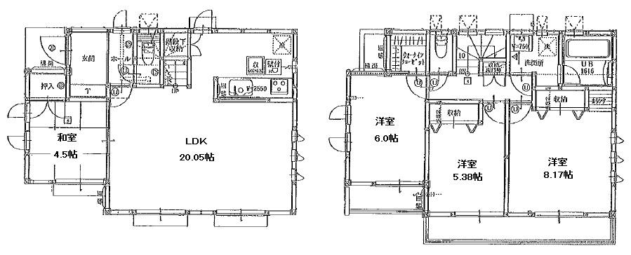 Floor plan. (A Building), Price 65,800,000 yen, 4LDK, Land area 100 sq m , Building area 99.96 sq m