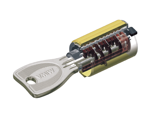 Security.  [Progressive cylinder] It established a high security cylinder to the front door two places. There is a high resistance to incorrect lock and drill destruction such as picking. Keys are also excellent in operability reversible type. (Conceptual diagram)
