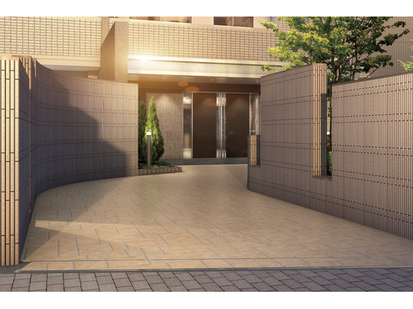 Shared facilities.  [Entrance to greet gently visitors] To the moment you step foot on site, So as to be able to feel the healing and peace. Ensure sufficient depth from the road to the entrance door. We arranged a corridor-like entrance approach to gently pick up the people and visit people who tranquility and luxury live. Also provided patio further before entrance you can spend a leisurely wrapped in green. (Entrance approach Rendering / Same as on the left.)