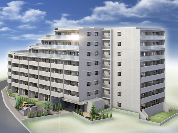 Buildings and facilities. In one corner of the new urban center with moderately sense of distance is kept free from the hustle and bustle feeling residential area, Born on the ground eight-story all 67 units of the scale, "Plessis Suginami Wada Grand Terrace". It wrapped the entire building in the fine taste of the tile in harmony to the streets, Meets the human mind that noble appearance live. (Exterior - Rendering / In fact a somewhat different in the things that caused draw based on the drawings. Tree species planted in the site, About the size has become a undetermined, At the time of completion, We do not grow to about Rendering. Planting does not indicate the status of a particular season)