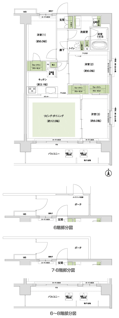 Floor: 3LDK + WIC, the area occupied: 73.5 sq m, Price: TBD