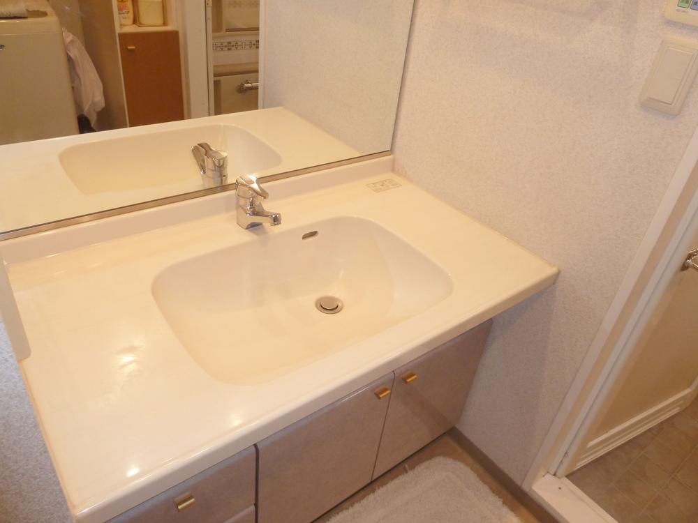 Wash basin, toilet. Bathroom vanity
