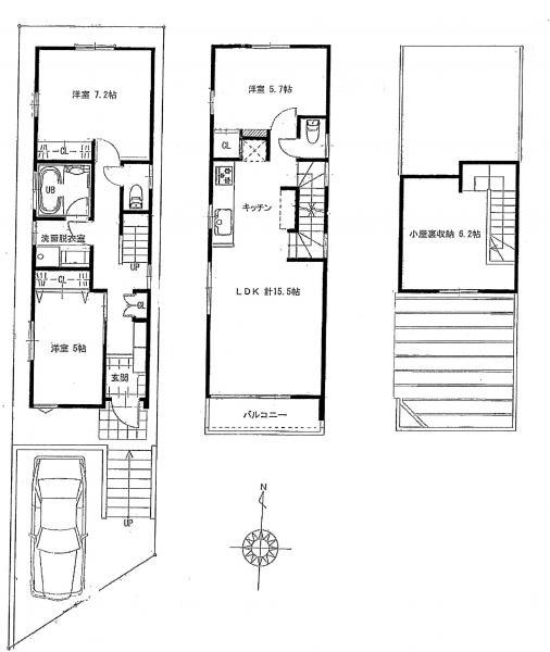 Floor plan. 57,800,000 yen, 3LDK, Land area 82.64 sq m , Building area 81.4 sq m