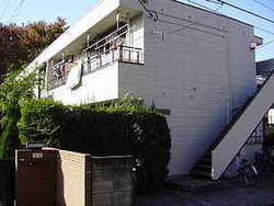 Building appearance. It is a gentle shade of the white tones.