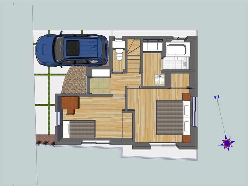 Floor plan. 57,800,000 yen, 3LDK, Land area 77.1 sq m , Building area 80.9 sq m 1F