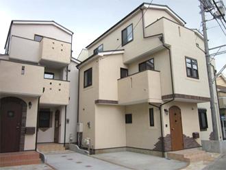 Same specifications photos (appearance). Suginami Momoi 1-chome, newly built detached, It is the example of construction of appearance. Building site is a quiet residential area of ​​a 10-minute walk from the "Ogikubo Station". Peripheral has a feeling of opening for facing the low-rise housing many south road. (Example of construction)