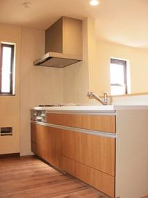 Same specifications photo (kitchen). Counter kitchen kitchen with views of the face of the family. We established the dishwasher. (Example of construction)