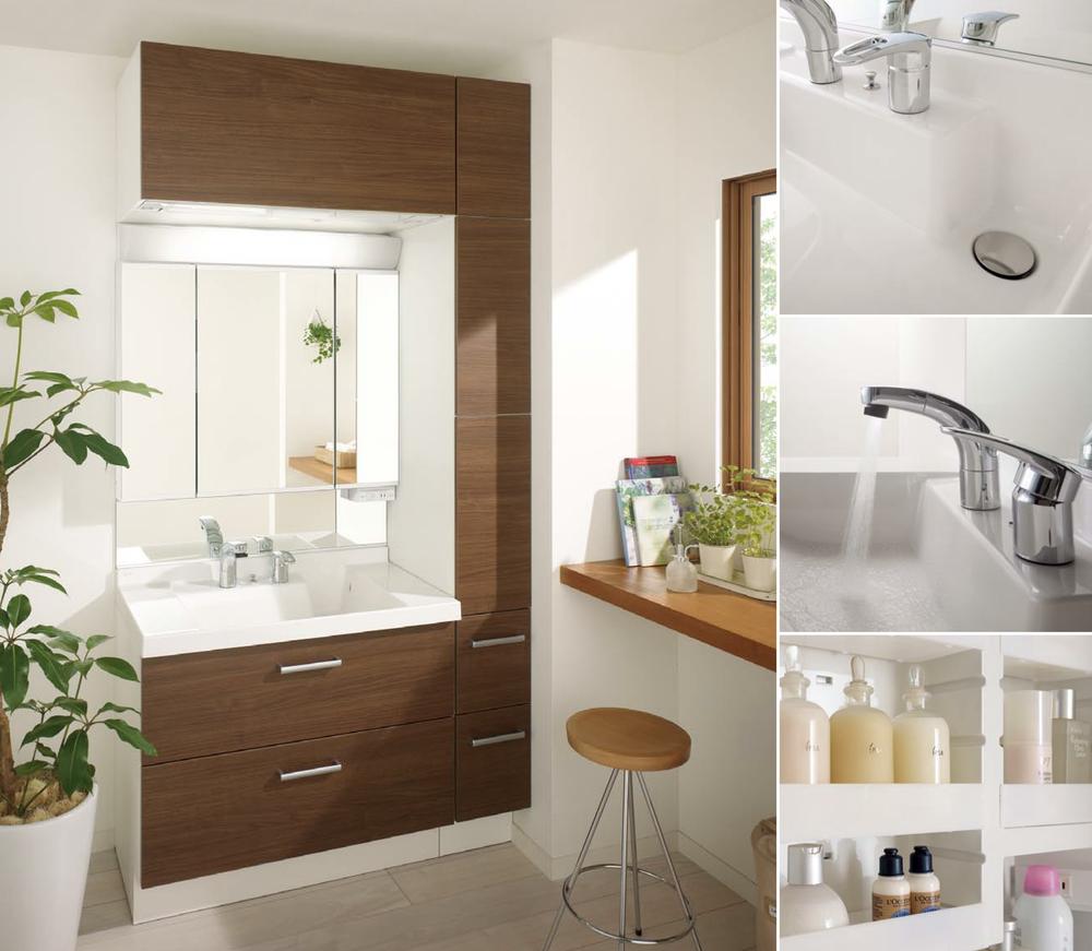 Other Equipment. With storage shelves, Three-sided mirror + under mirror, Shower type