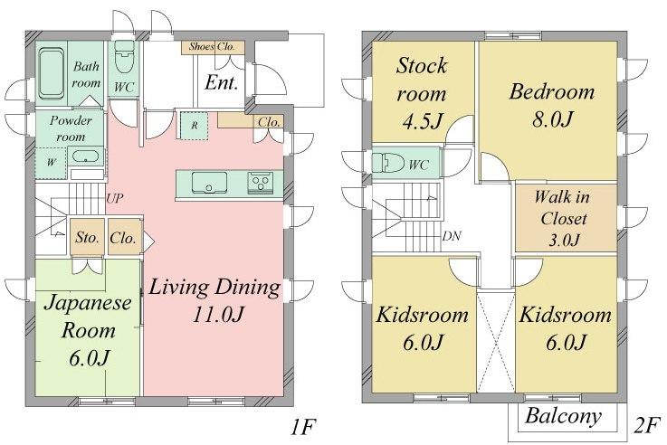 Building plan example (Perth ・ Introspection). Building plan example Building price 29,800,000 yen, Building area 115.92 sq m