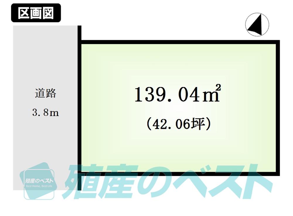 Compartment figure. Land price 63 million yen, There's a land area of 139.04 sq m clean earth type.